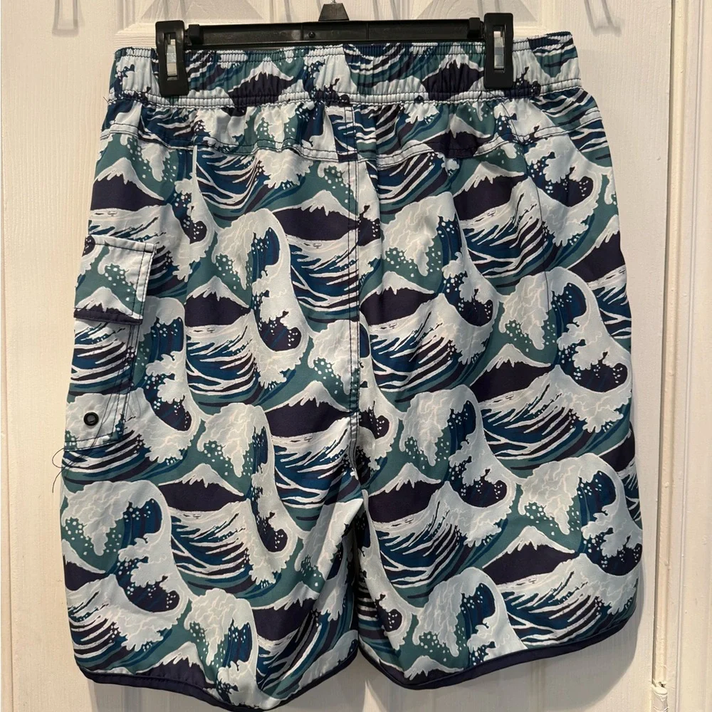 🩳🌊🔥Sovereign Code Mens Swim Shorts XL Wave Print Board Shorts Beach Surf Trunks